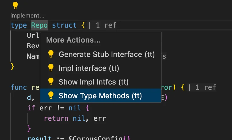 demonstration of premium code actions